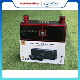 Loa bluetooth karaoke Su-Yosd YS-204 - Tặng kèm 2 micro không dây - Hiệu ứng đổi giọng, điều chỉnh echo, reverb dễ dàng