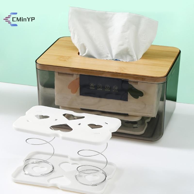 [Cminyp] 1 Cái Hộp Đựng Khăn Giấy Nâng Lò Xo Hỗ Trợ Hộp Giấy Lò Xo Đáy Hộp Bảo Quản Tấm Lò Xo Cho Nh