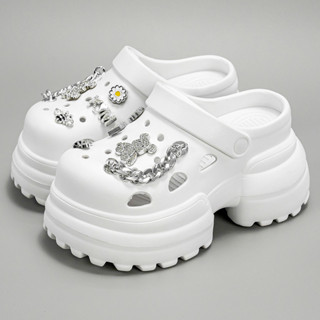 Xăng đan bít mũi nữ mẫu mới 10cm đế dày dép lê thoáng khí đi bên ngoài chống trượt mùa hè