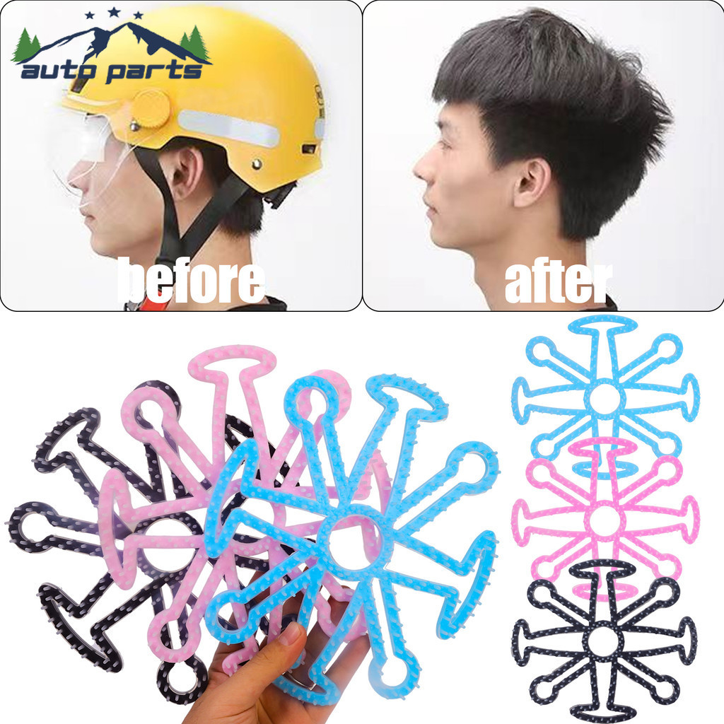 Miếng lót mũ bảo hiểm silicon - Tấm bảo vệ tóc thoáng khí cho xe máy với thiết kế Massage, Phụ kiện mũ bảo hiểm