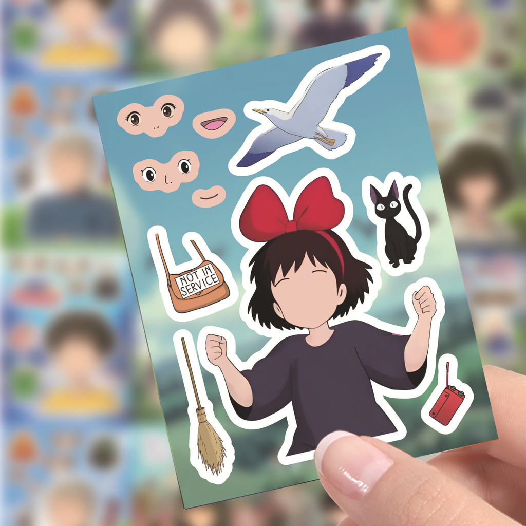 8 Miếng Dán Hayao Miyazaki - Anime Nhật Bản DIY Face Swap Game Cho Trẻ Em