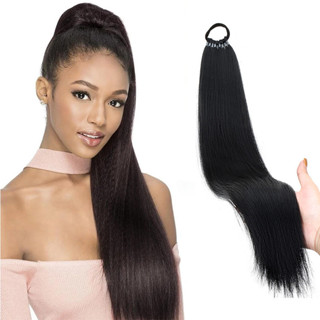 Wigsin 55cm Dài Thẳng Đuôi Ngựa Nối Dài Với Dây Cao Su Tổng Hợp Tóc Giả Đuôi Ngựa Cao Cấp Cho Nữ