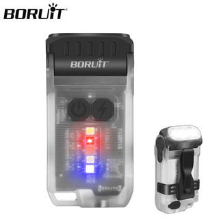  Boruit V15 EDC Đèn Pin LED Móc Khóa Đèn 1200LM Type-C Sạc Di Động Mini Đèn Pin Với Nam Châm Kẹp Cắm Trại Bỏ Túi Đèn Lồng 