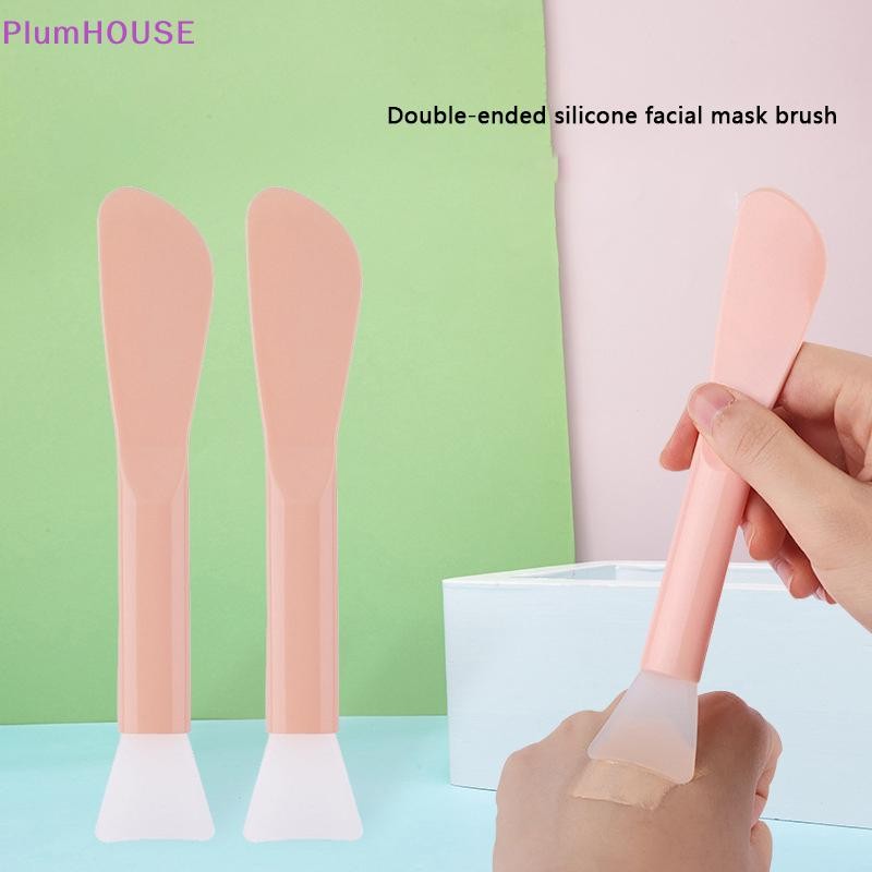 PlumHOUSE Silicone Facial Mask Brush Soft With Scraper Tích hợp Dual-use Mud Film Brush DIY Film Điề