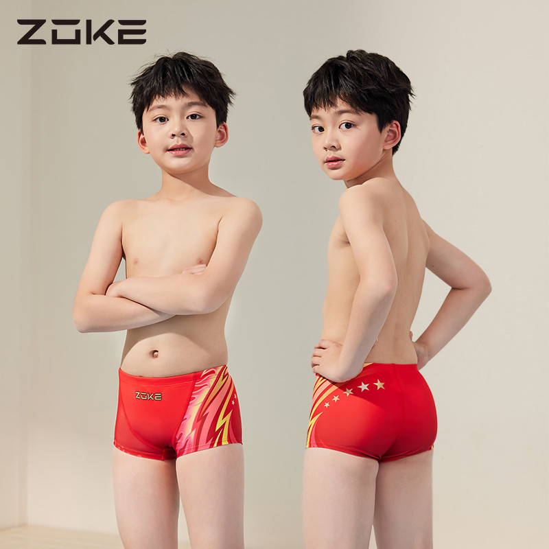 Đồ bơi đua xe trẻ em Chống clo Nhanh khô Bé trai Tập luyện Quần short bơi Zoke