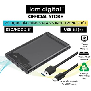 Box Hộp Đựng Ổ Cứng Ngoài 2.5-inch Đen SATA 2.5 USB 3.1 - Hộp Đựng Ổ Cứng Cao Cấp Bảo Hành 12 Tháng