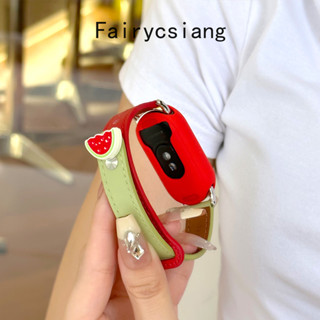 Dây đeo bằng da dưa hấu hoạt hình cho Xiaomi Mi Band 10 9 8 7 Vòng đeo tay cho Mi Band 6 5 4 3 9 8 Phụ kiện hoạt động