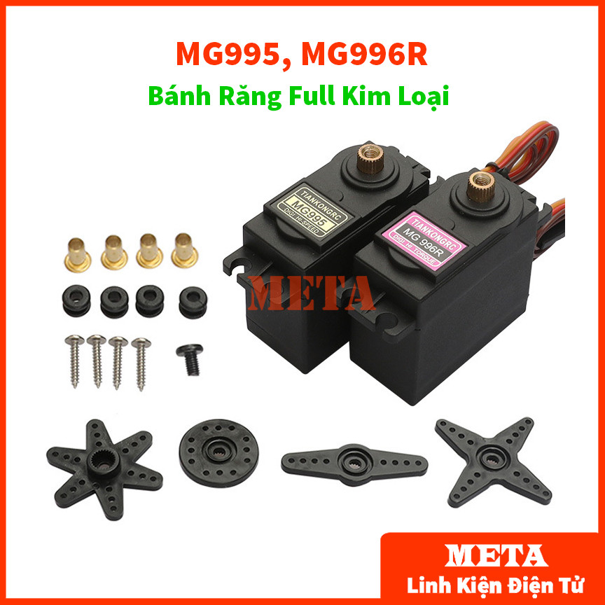Động Cơ Servo MG995 MG996 / MG996R Full 100% bánh răng kim loại góc quay 180 độ