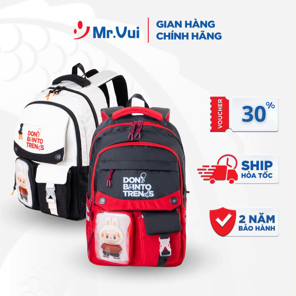 Balo thời trang Mr Vui BLTEEN 1034, balo bassic unisex cho nam nữ, balo du lịch, đi chơi