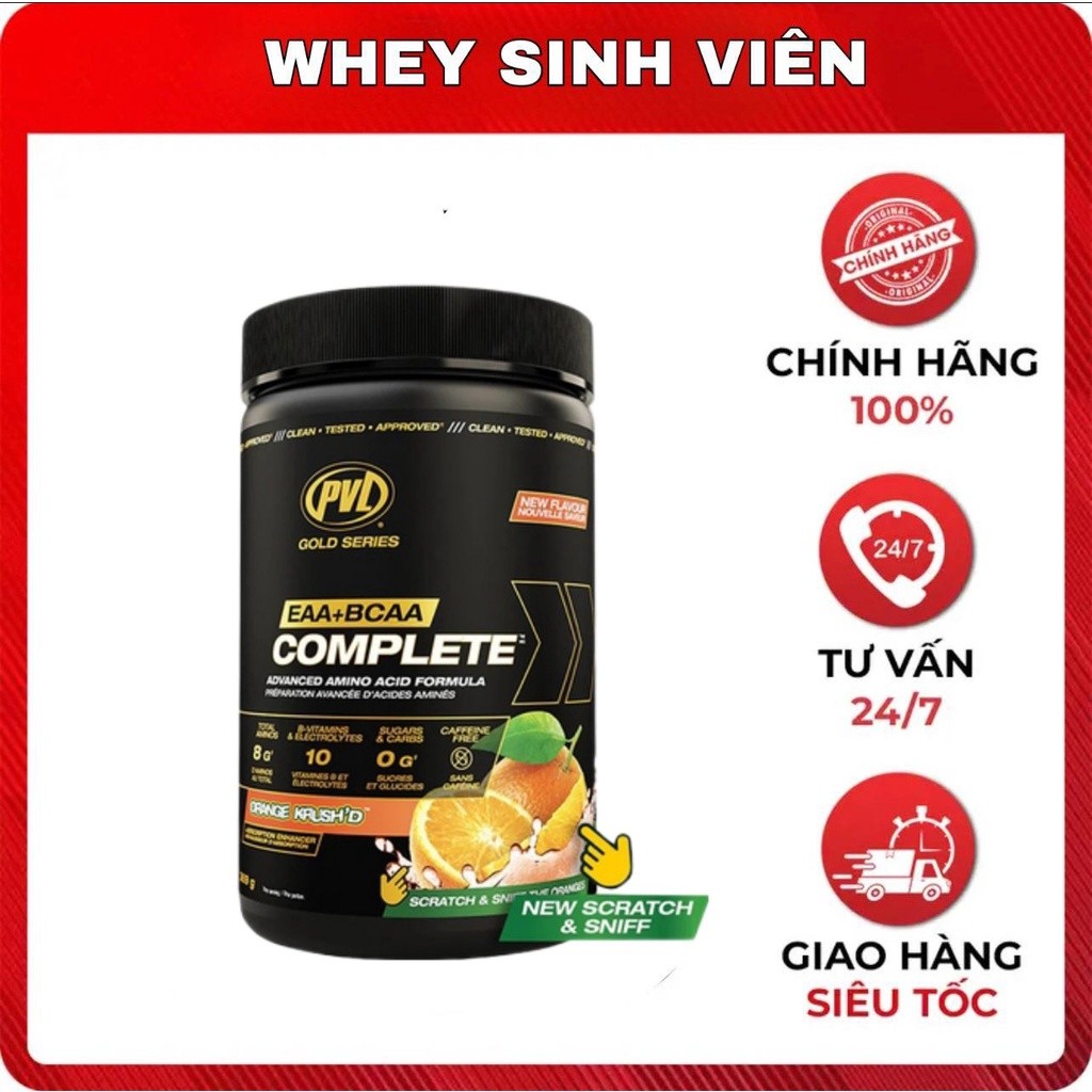 [90 Ser] [Chính hãng] Bột điện giải PVL EAA+BCAA Complete (1107 gram) - giúp phát triển cơ bắp TẠI W