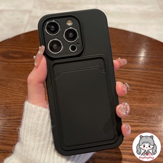 Macaron Ốp Điện Thoại Silicon Dẻo Mềm Chống Thấm Nước Có Ngăn Đựng Thẻ Cho iphone 15 14 12 11 pro max x xr 8 7 plus