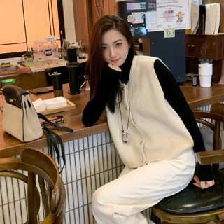  YAYUAN Mỏng Hơn Nhìn Tính Khí Phù Hợp Với Áo Vest Dệt Kim Nữ Lớp Bên Trong Ngắn Top 