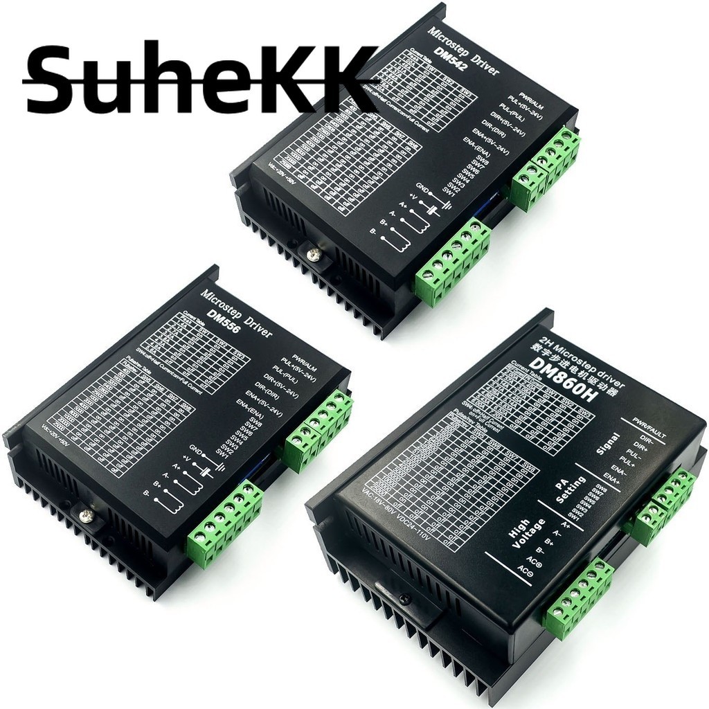 Trình điều khiển động cơ bước DM556 DM542 DM860 cho Nema 23 34 Series 2 pha Kỹ thuật số Stepper Moto