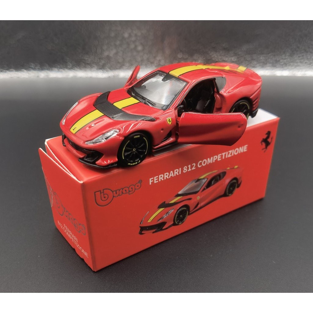 [925HOT] Mới Bburago Ferrari 812 COMPETIZIONE có thể mở hai cửa với giảm xóc Mô hình xe thể thao đúc
