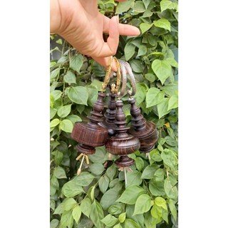 Nậm gỗ mun khuyên Nậm lồng chim vành khuyên vuông chất liệu gỗ mun cao cấp vân đẹp chắc chắn