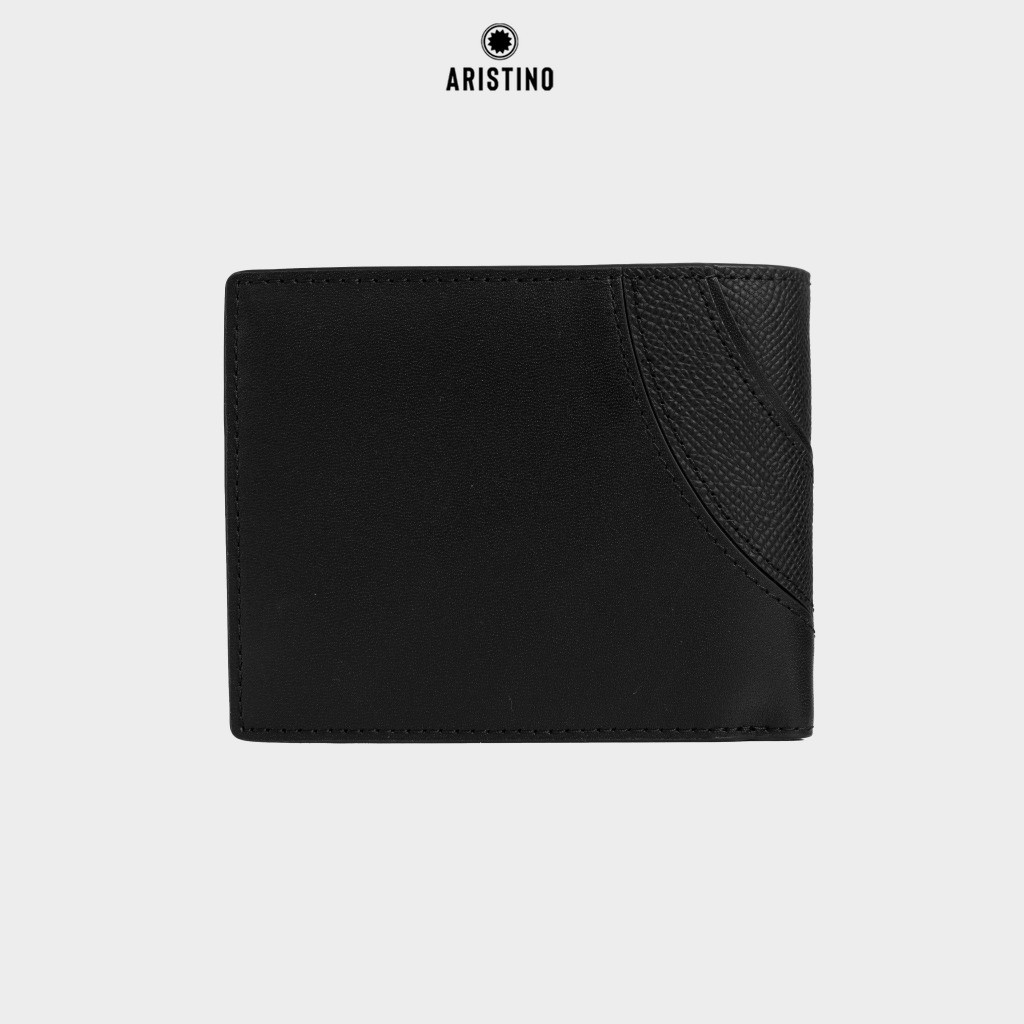 Ví da bò thật ngang Nam Aristino Leather,  hoạt tiết cánh hoa Bảo Tiên, da bò nhập khẩu cao cấp - AW