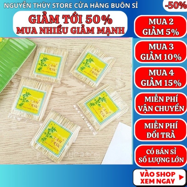 Combo 2 bịch tăm trúc, tăm xỉa răng