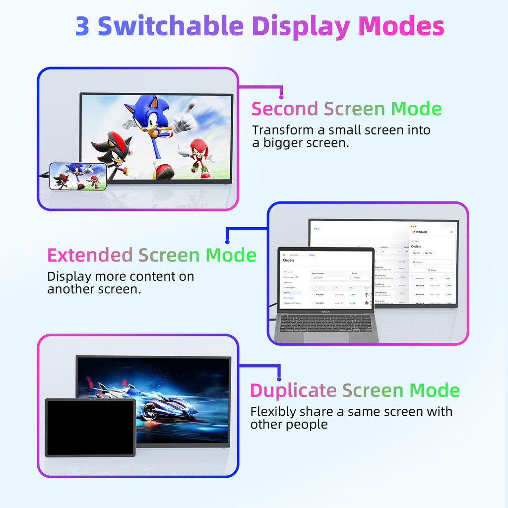 GOOJODOQ Màn hình mở rộng  Màn hình 14 / 15.6 / 16 / 18.5 inch Màn hình IPS góc rộng 1080P FHD Hình ảnh sống động Siêu mỏng & Thiết kế di động | BigBuy360 - bigbuy360.vn