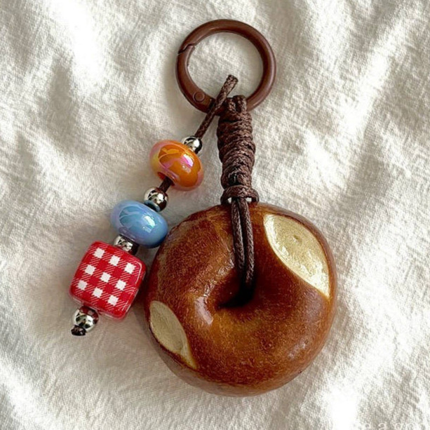 INS Style Replica Bread Beaded Mobile Phone Charm Pendant Camera Bag Bag Charm Keychain Phone Case L