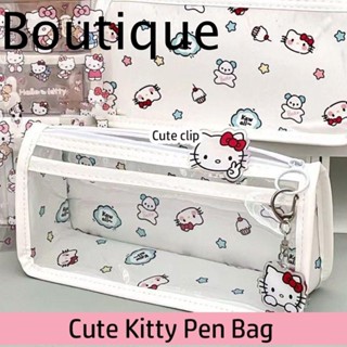 Túi Đựng Bút, Bút Chì Dung Tích Lớn Trong Suốt, Đa Năng Chống Thấm Nước Ổn Định Đế Tam Giác Chú Hề Cá / Kitty / Stitch Hộp Bút Bé Trai / Bé Gái