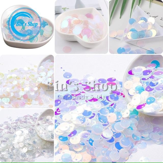 20g Kim Sa Treo Tròn Lỗ Lệch Loại Đẹp Đính Kết Trang Phục, Làm Phụ Kiện Thời Trang