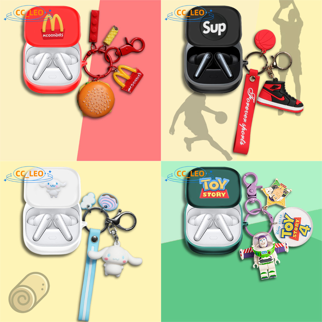For Anker Soundcore Liberty 5 ANC Case Cartoon Pokémon Pikachu Keychain Cute Burger Pendant Soundcor