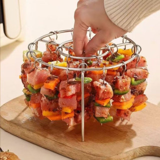 Xiên Thịt Nướng Cho Nồi Chiên Không Dầu Combo 24 Xiên Nướng Thịt BBQ Bằng Inox 304 Không Gỉ An Toàn