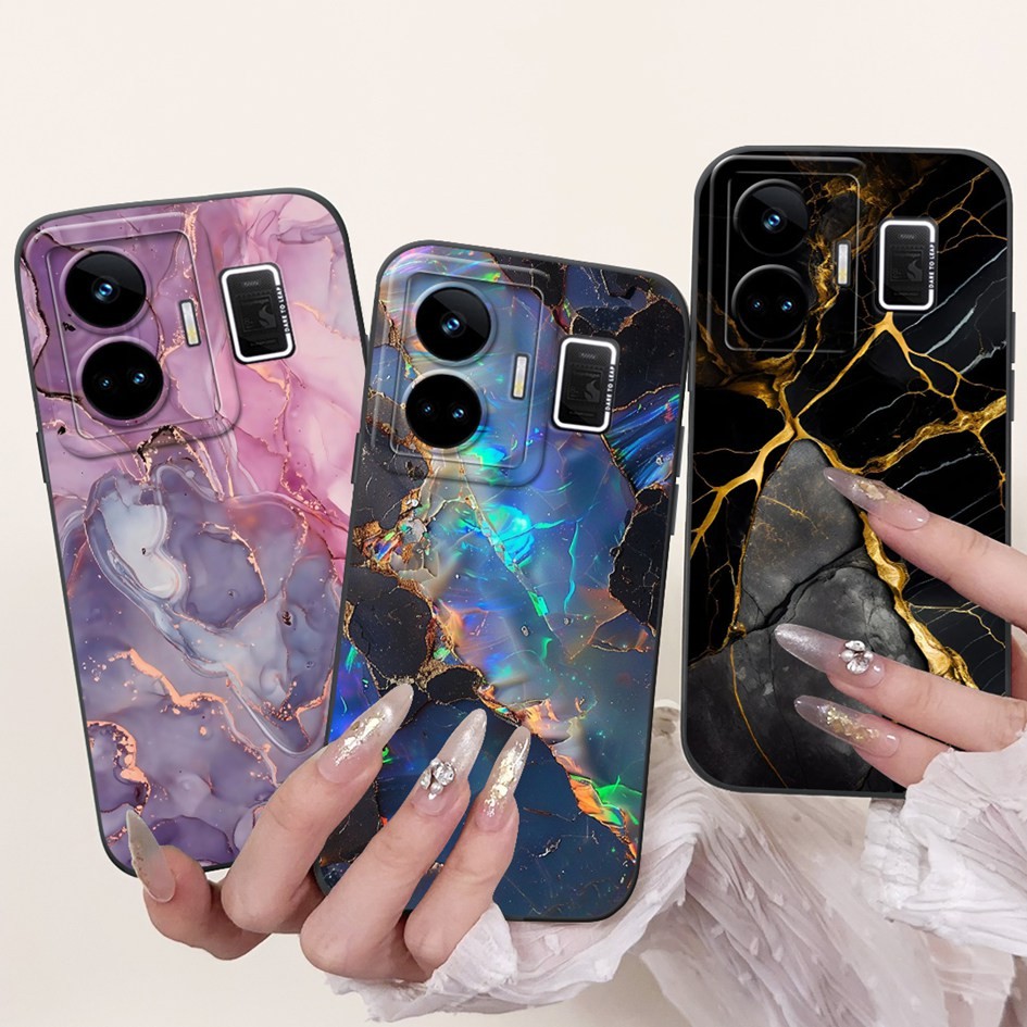 Dành Cho Realme GT Neo 5 Vỏ RMX3706 Ốp Lưng Sang Trọng Không Gian Đá Cẩm Thạch Silicon Mềm Ốp Lưng C