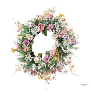Joy Trang trí 17 vòng hoa hoa 7 inch cho cửa trước với trang trí hoa thực tế để sử dụng trong thời gian dài