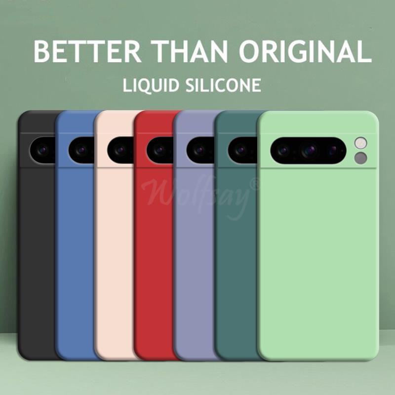 Dành Cho Google Pixel 8 Pro Ốp Lưng Pixel 9 Pro XL Vỏ Silicon Lỏng Bảo Vệ Cao Su TPU Ốp Lưng Pixel 8
