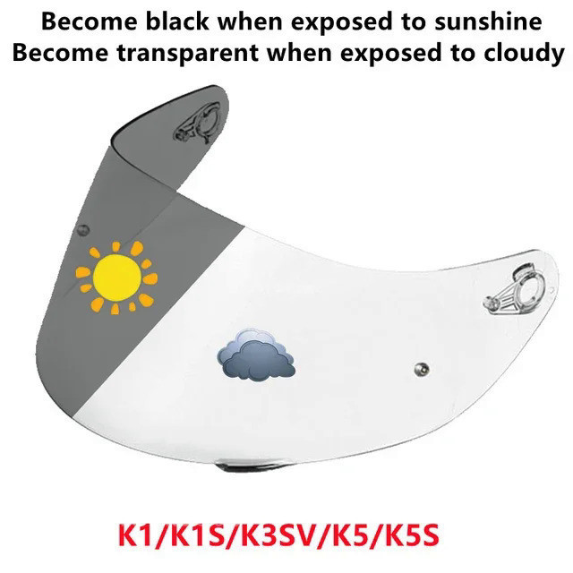 Xm- [Giá Đặc Biệt] Tấm Che Photochromic Cho AGV K5 K5S K5-S K3SV K3-SV K1 Mũ Bảo Hiểm Kính Chắn Màn 