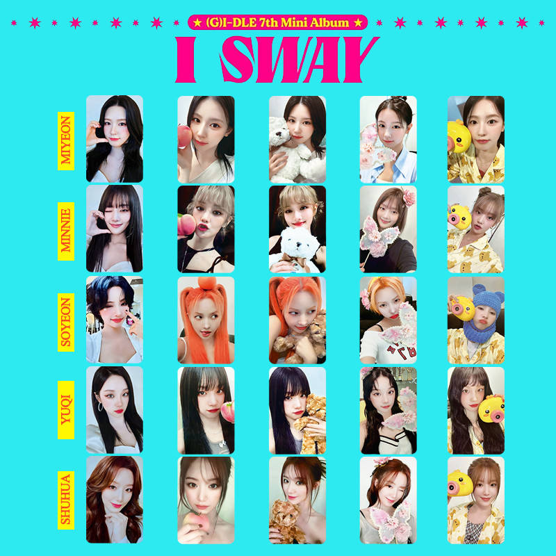 5 Cái / bộ GIDLE I SWAY Lomo Card MAKESTAR LINE FRIENDS KBS Photocards (G) I-DLE YUQI MINNIE SHUA MI