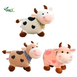 MNTT Bò Sang Trọng Đồ Chơi Trang Trí Nhà Cửa Thú Nhồi Bông Dễ Thương Cotton Mềm Mại