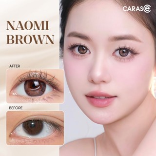 Kính áp tròng khoá ẩm 12H 1 Tháng Màu Nâu Mật Ong CARASE, Lens cận SS NAOMI BROWN (1 bên mắt)