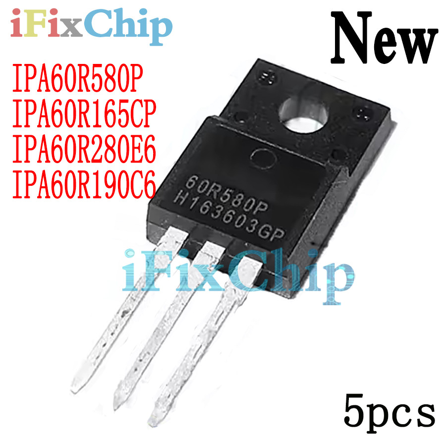 5 Chiếc IPA60R580P TO-220F 60R580P IPA60R580 IPA60R165CP IPA60R165 6R165P 60R165CP IPA60R280E6 6R280