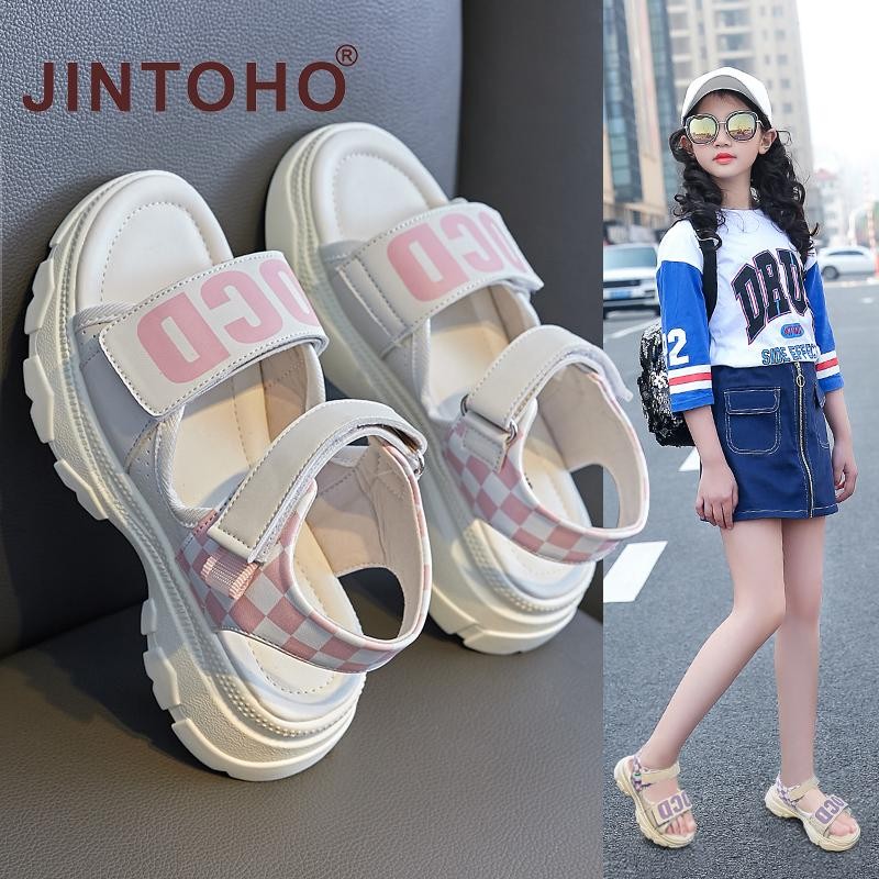 Jintoho Thời Trang Giá Rẻ Bé Gái Mùa Hè Dép Ngoài Trời Nhẹ Thể Thao Sandal Giày Đi Biển Trẻ Em