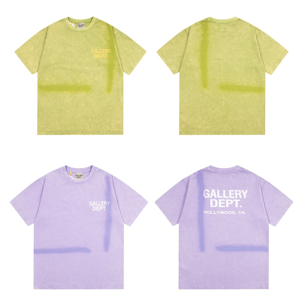 Gallery dept Gallery Tie-Dye Washed Old Men and Women Casual Cotton Short Sleeve T T-shirt