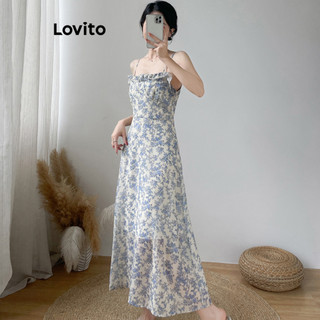 Đầm Lovito họa tiết hoa nhí phong cách thường ngày cho nữ LNE58365