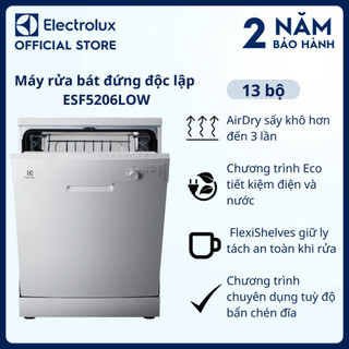 Sale-Media  Máy rửa bát đứng độc lập Electrolux ESF5206LOW 60cm cho 13 bộ chén dĩa, sấy khô hơn
