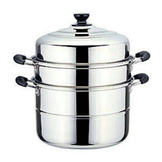 Nồi hấp inox 3 tầng Cookware không gỉ, đường kính 28cm tiện lợi cho nhà bếp.