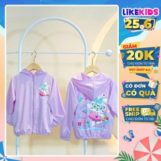 Áo KHOÁC chống nắng, thoáng mát cho bé gái hoạ tiết THỎ HOA cực xinh - LikeKids