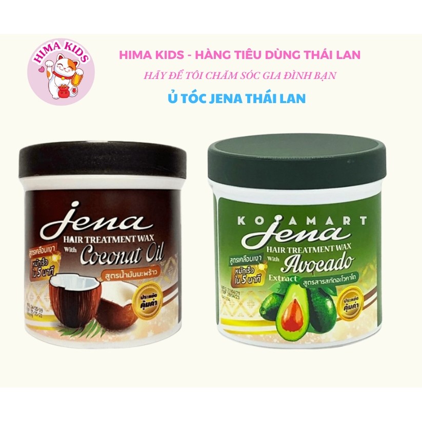 Kem ủ tóc tinh dầu Dừa Jena Thái Lan, kem ủ tóc phục hồi hư tổn dầu dừa ủ tóc mềm mượt dưỡng tóc nữ
