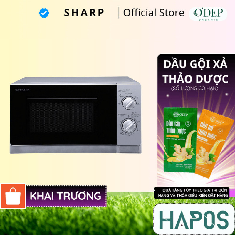 Lò vi sóng cơ Sharp R-202VN-S/R-203VN-M/R-205VN-S [800W + 5 mức công suất + Hẹn giờ 35p] - HAPOS HSA