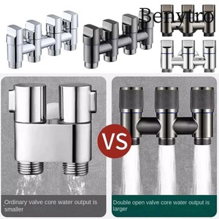 BENYTRO Đầu vào nước DIY 3 cách 4 chiều, Van góc/chuyển hướng thép không gỉ đa chức năng, bền bỉ tại nhà