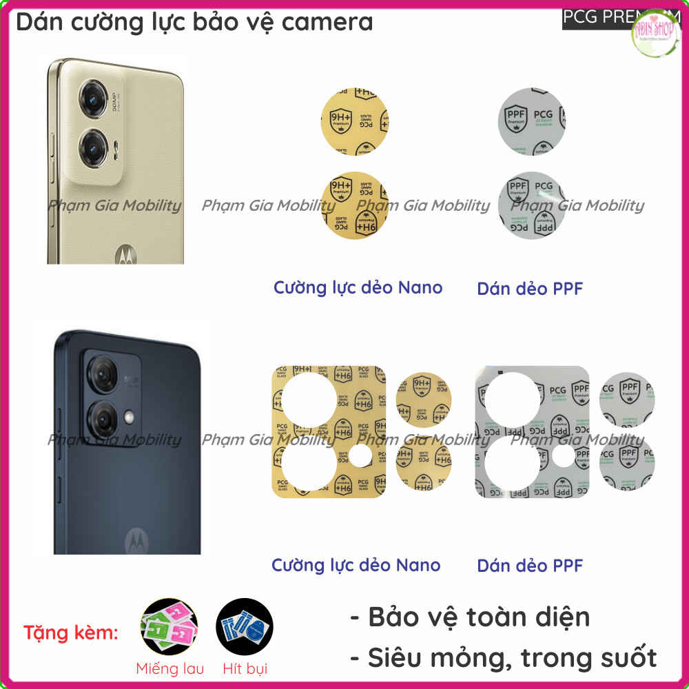 (Mua 1 tặng 1) Dán cường lực camera Motorola Moto G Stylus 5G 2024/2023/ Moto G84/G64/G54/G34/G24/G1