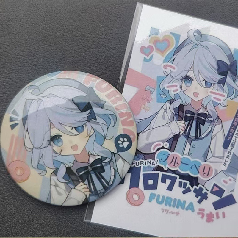 2 Cái / lốc Trò Chơi Thẻ Và Thổ Cẩm Focalors Furina de Fontaine Pin Cosplay Huy Hiệu Trang Trí Quần 
