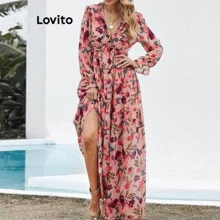 Lovito Đầm hoa thanh lịch cho nữ LNL64112