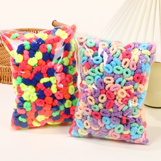 50/100/300 Chiếc Trẻ Em Co Giãn Tóc Bé Gái Nhiều Màu Sắc Dây Buộc Tóc Đuôi Ngựa Giá Đỡ Dây Cao Su Nhỏ Scrunchie Trẻ Em Phụ Kiện Tóc