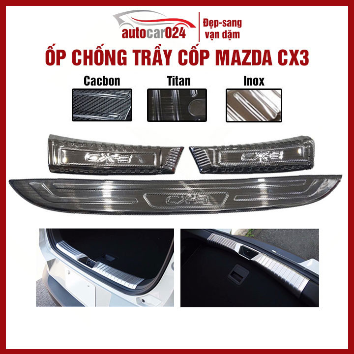 Ốp chống trầy cốp Mazda CX3 2021-2022