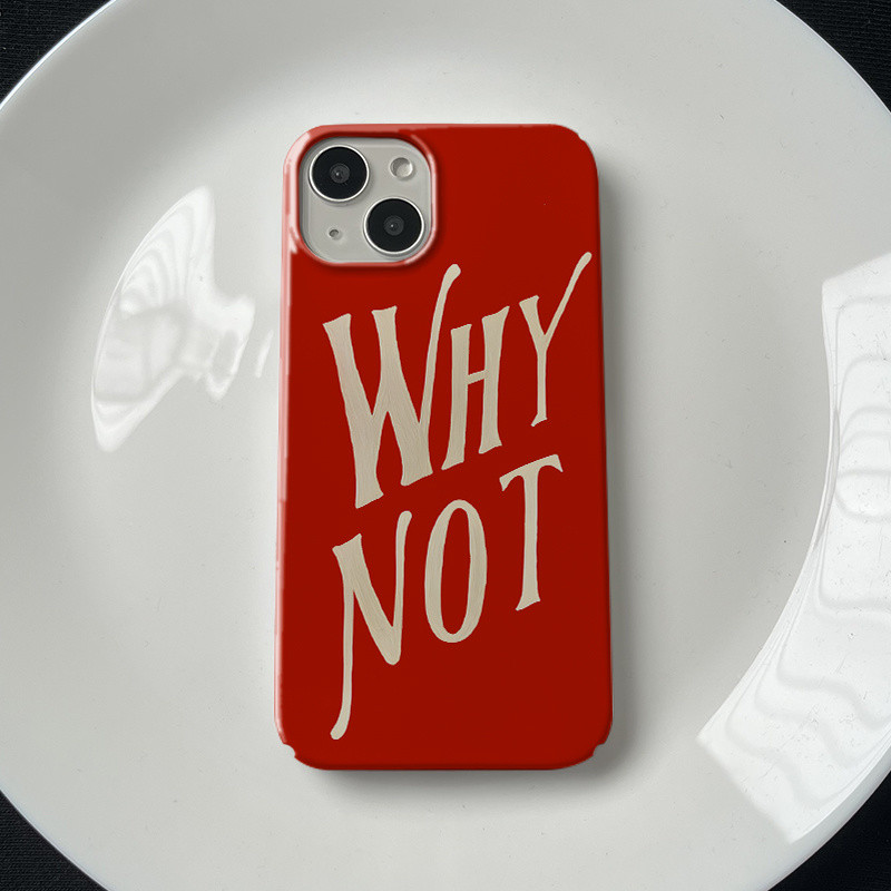 Ốp điện thoại đơn giản tiếng Anh Đế Đỏ Ốp cứng 16ProMax Ốp 7/8 cứng 16ProMax Ốp bảo vệ chống rơi 16P